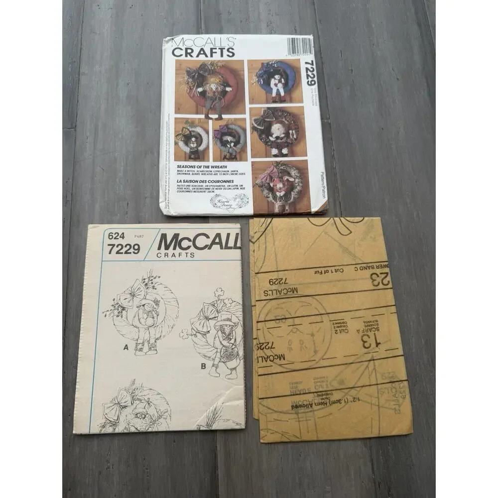 Vintage McCall’s Crafts Holiday Seasons of the Wreath decorating pattern 7229